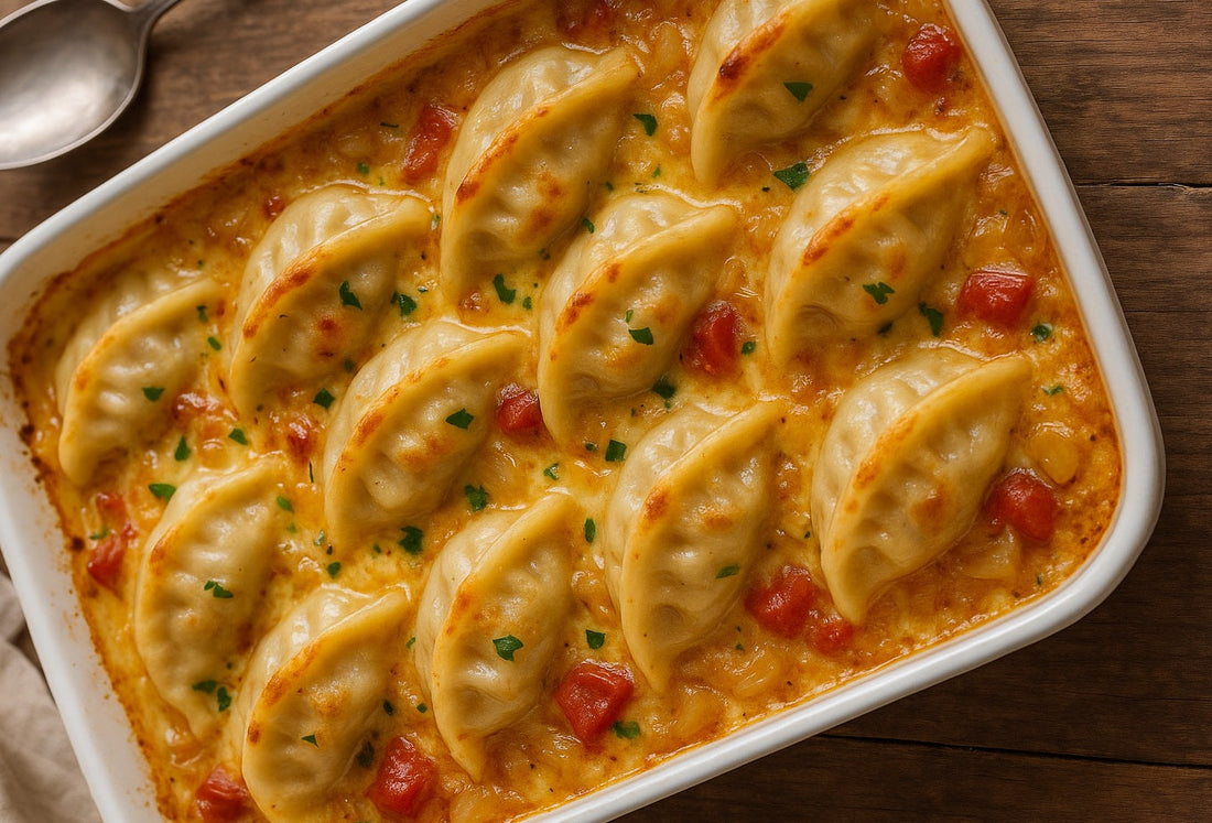 Healthy version of viral dumpling bake recipe