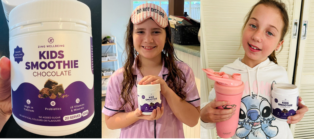 Kids review the Zing Wellbeing Kids Smoohie