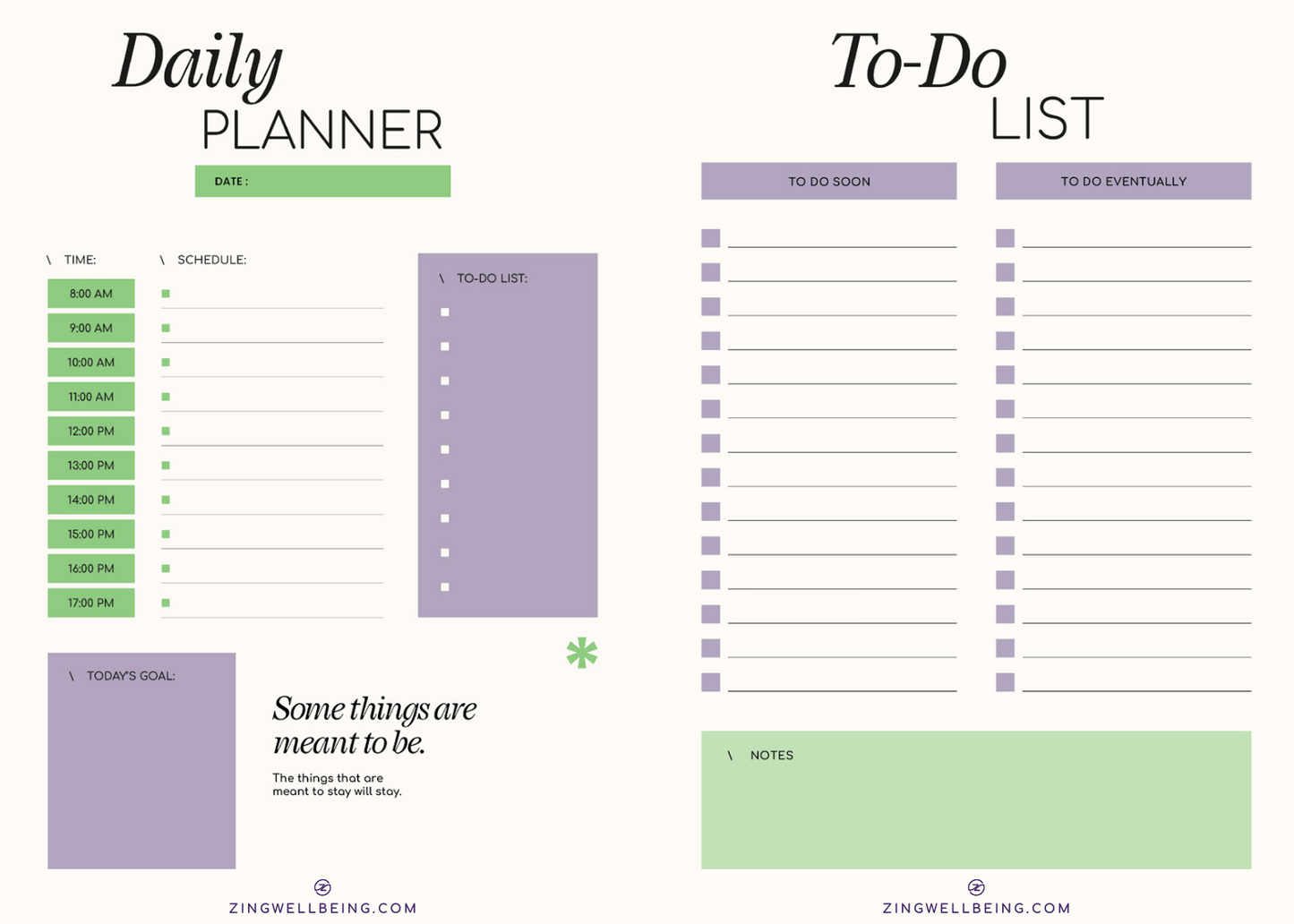 Zing Wellbeing Diary & Planner 2025 Limited Edition
