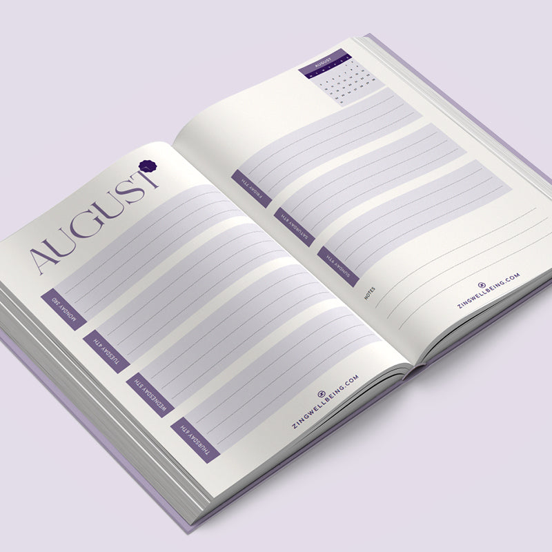NEW PRE-ORDER: Zing Wellbeing Diary & Planner 2026 Purple Limited Edition