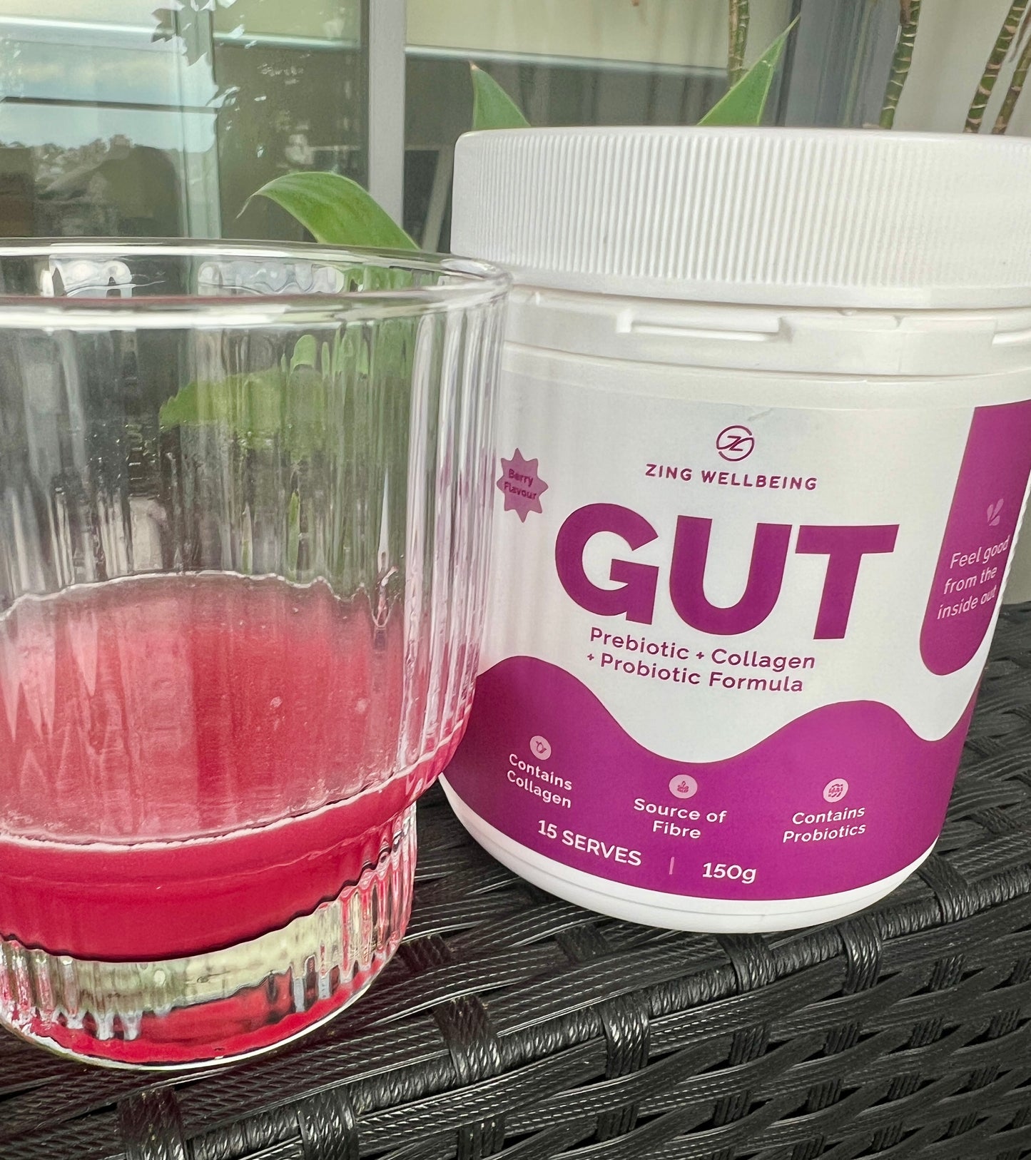 NEW! Zing Wellbeing GUT Powder - Prebiotic + Collagen + Probiotic Formula