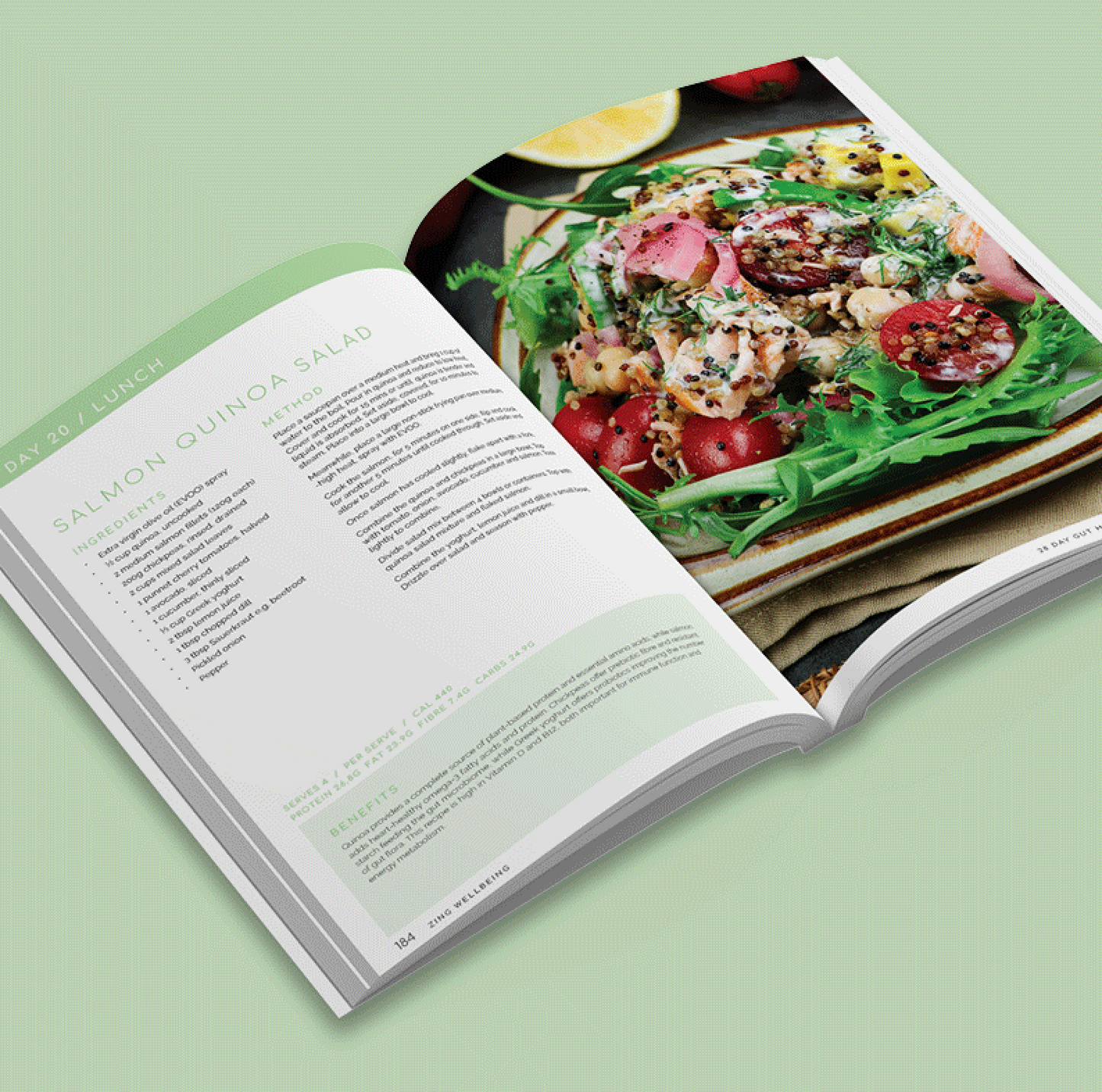 28 Day Gut Health Meal Plan Book - 256 page hard copy book