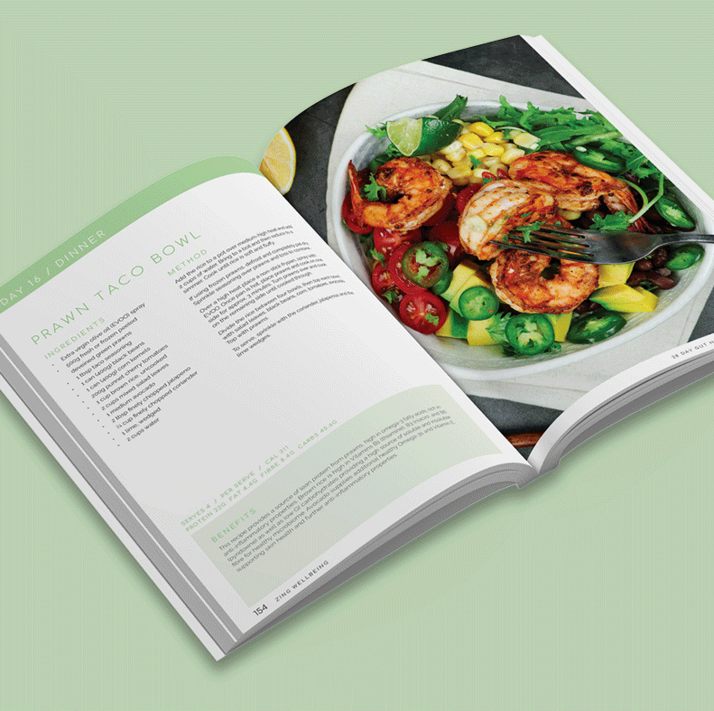 28 Day Gut Health Meal Plan Book - 256 page hard copy book