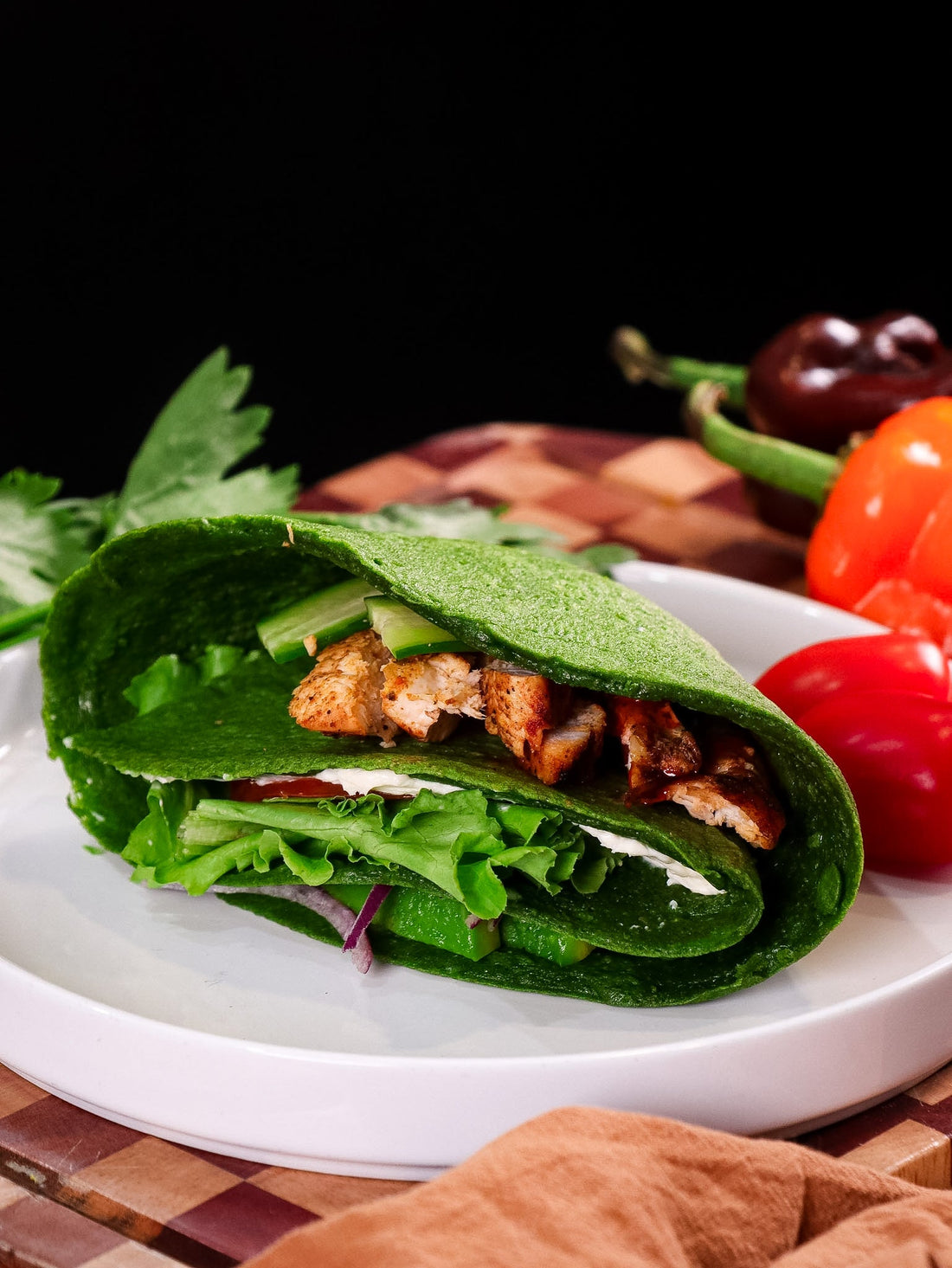 Breakfast Green Spinach Wrap