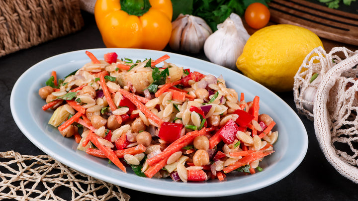 Chickpea, Artichoke and Orzo Salad