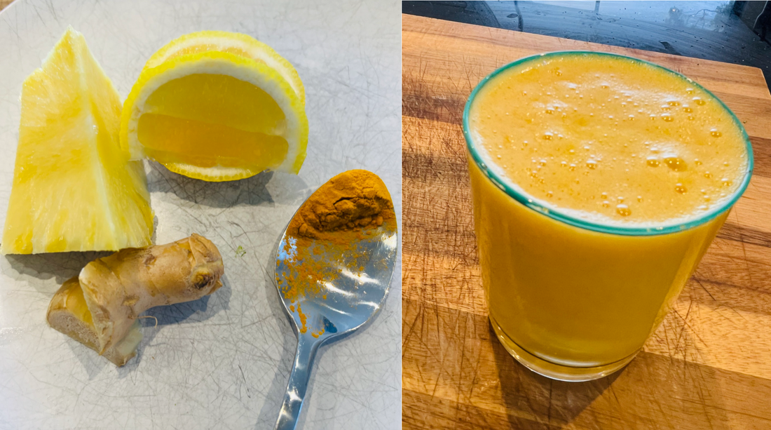 Boosting Gut Health With the Zing Smoothie With Pineapple, Ginger, Lemon, and Turmeric Smoothie