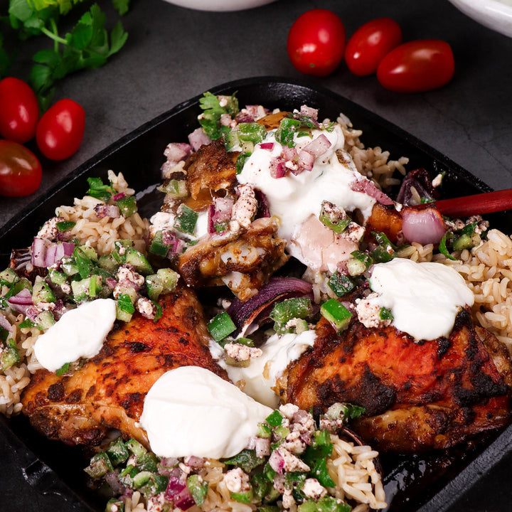 Mediterranean chicken rice bowl: A healthy high-protein dinner recipe