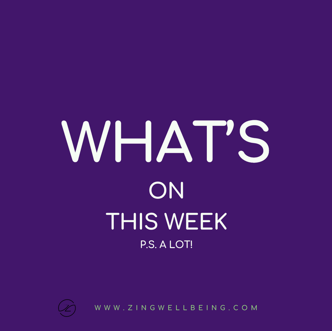 What's on this week