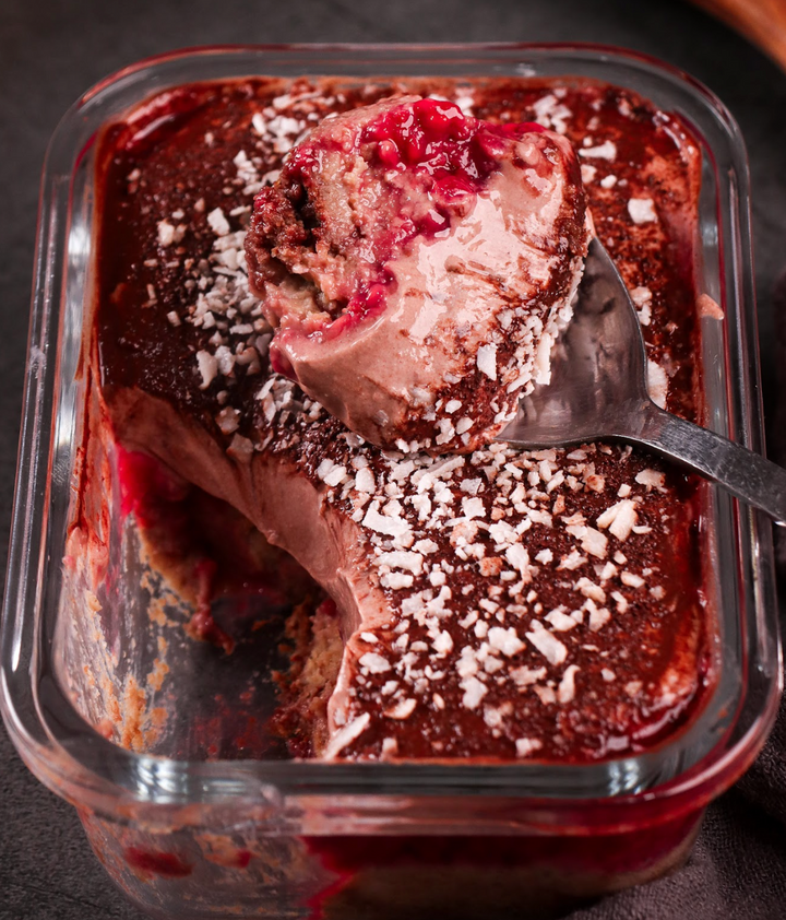 Raspberry jam lamington overnight Weet-Bix: A high-protein breakfast recipe