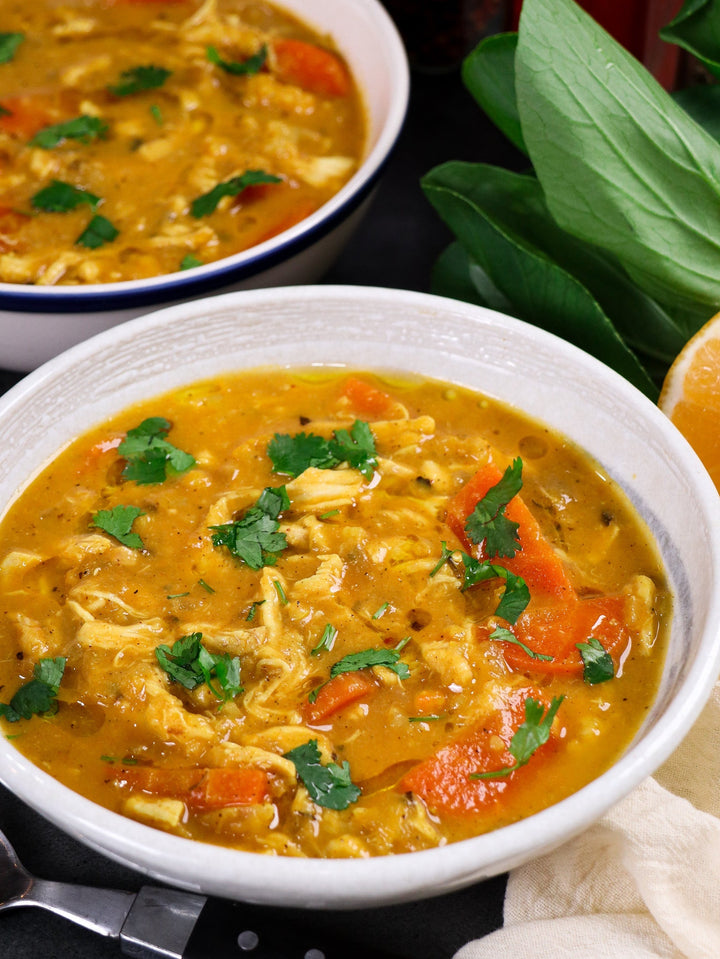 Anti-inflammatory chicken and vegetable soup for gut health and wellness