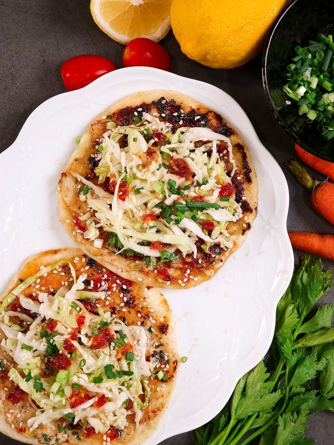 Asian Smashed Tacos with Slaw