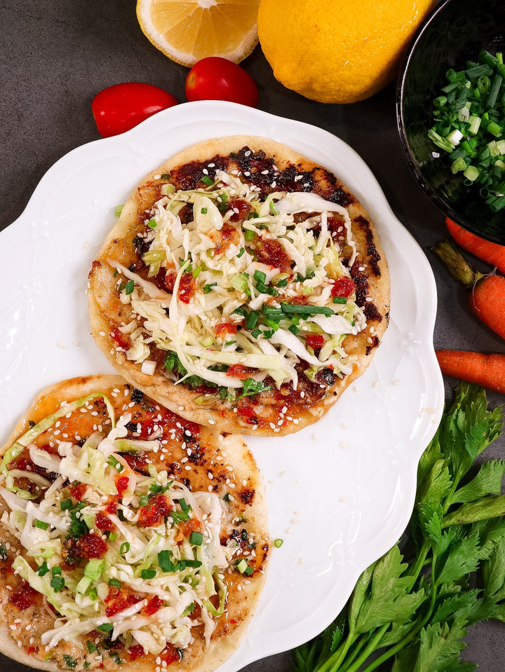 Asian Smashed Tacos with Slaw
