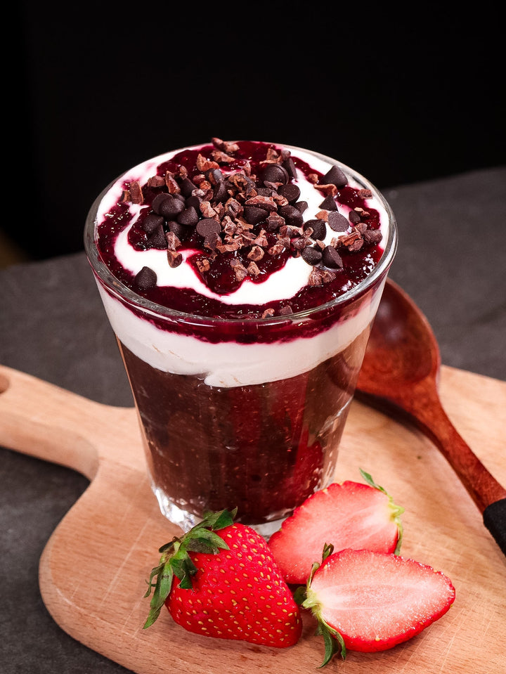 Chocolate Blackberry Chia Pudding