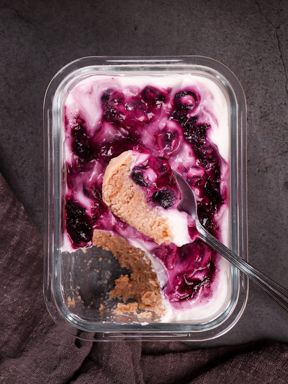 Blueberry cheesecake overnight weet-bix: A gut-friendly high-protein breakfast