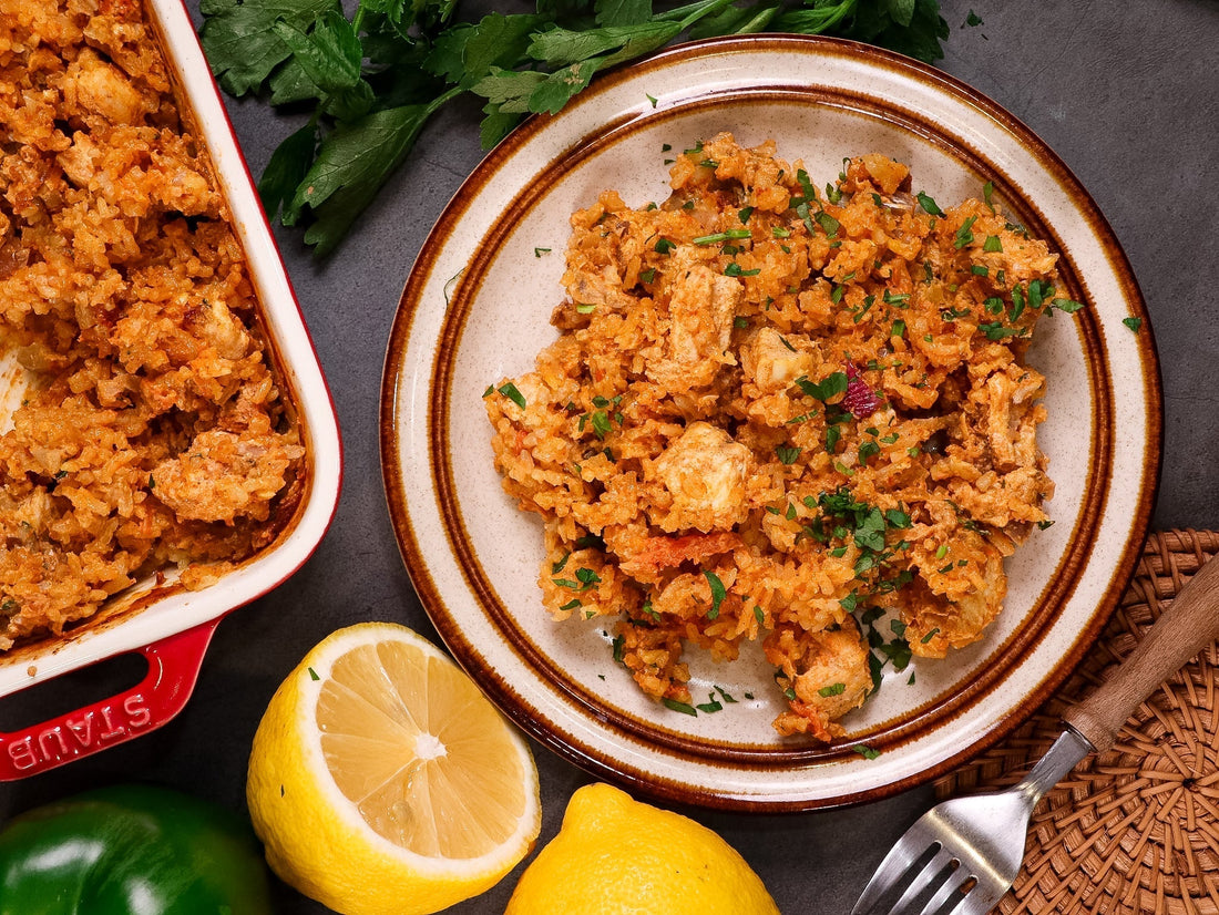 One Pan Curry Chicken Rice Bake