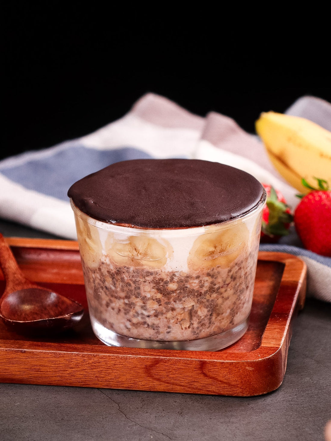 Chocolate Banana Bread Overnight Oats