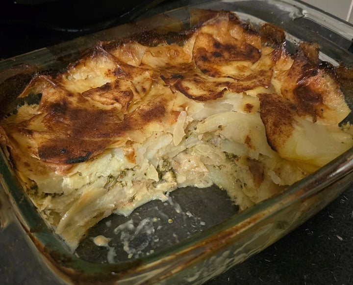 french onion soup potato bake