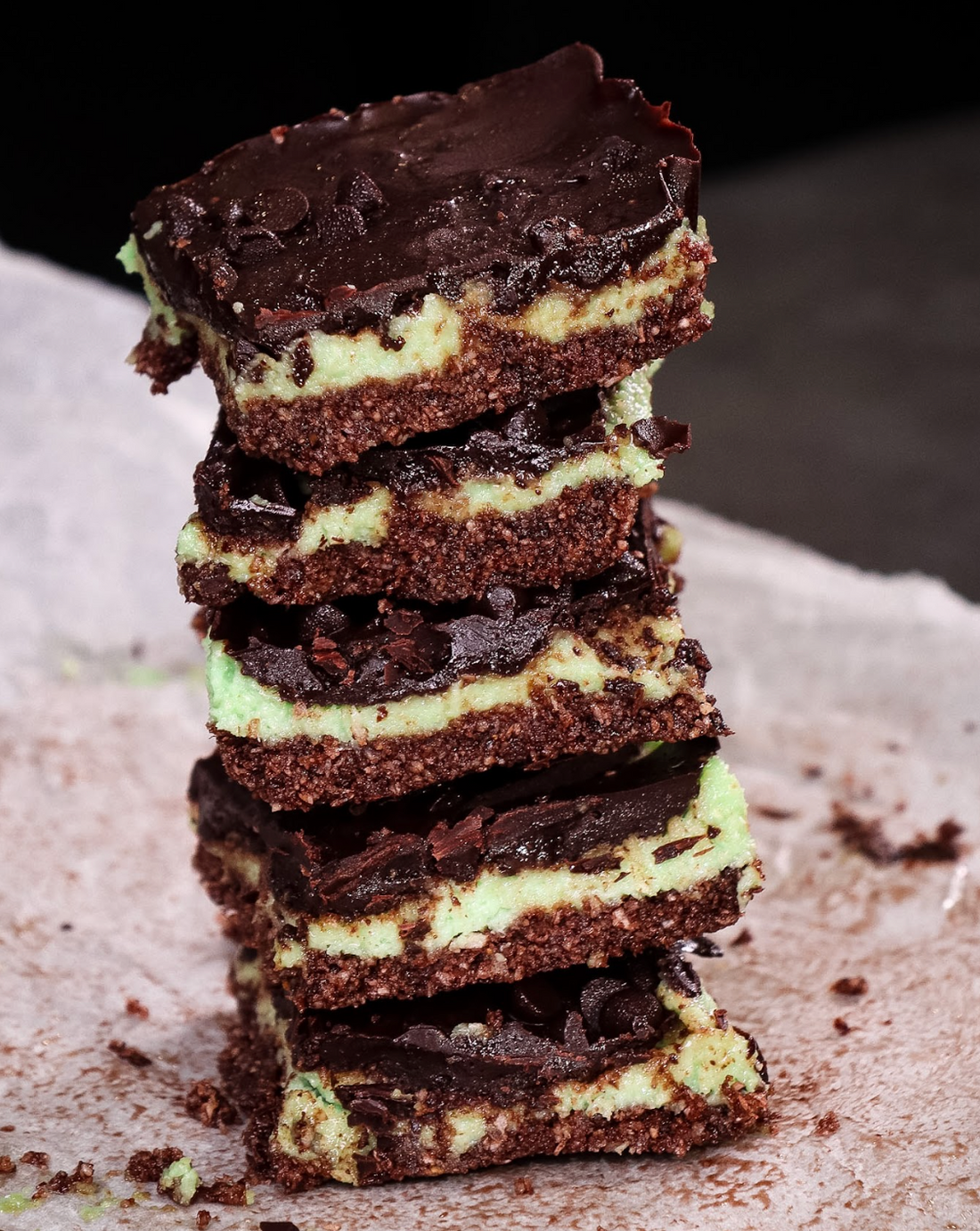 Gut-friendly chocolate mint slice: an easy no-bake healthy treat