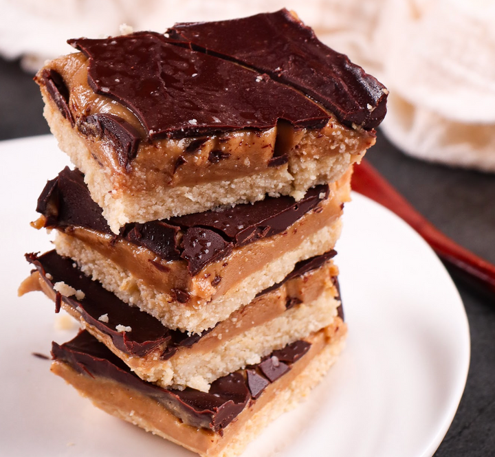 Caramel candy bars (that are also vegan)