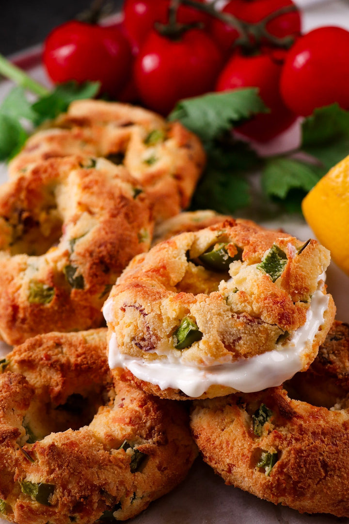 Jalapeno popper bagels - high protein and low carb snack
