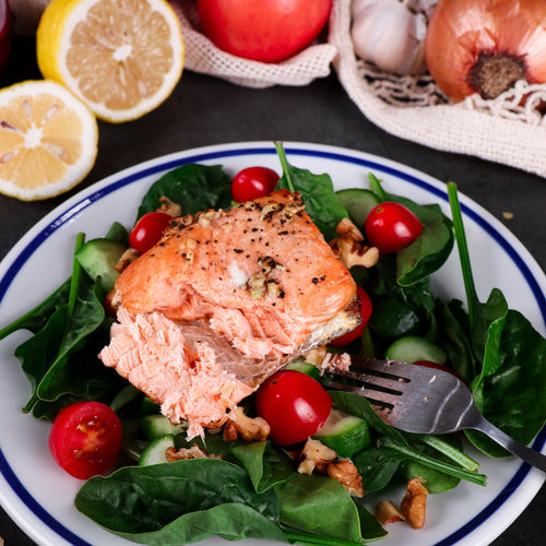 Lemon Salmon Salad perfect for a liver detox