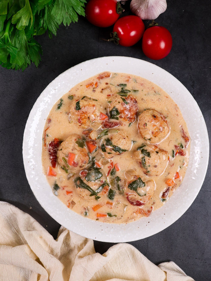 Marry me chicken meatball soup (high protein, gut-friendly & family favourite)