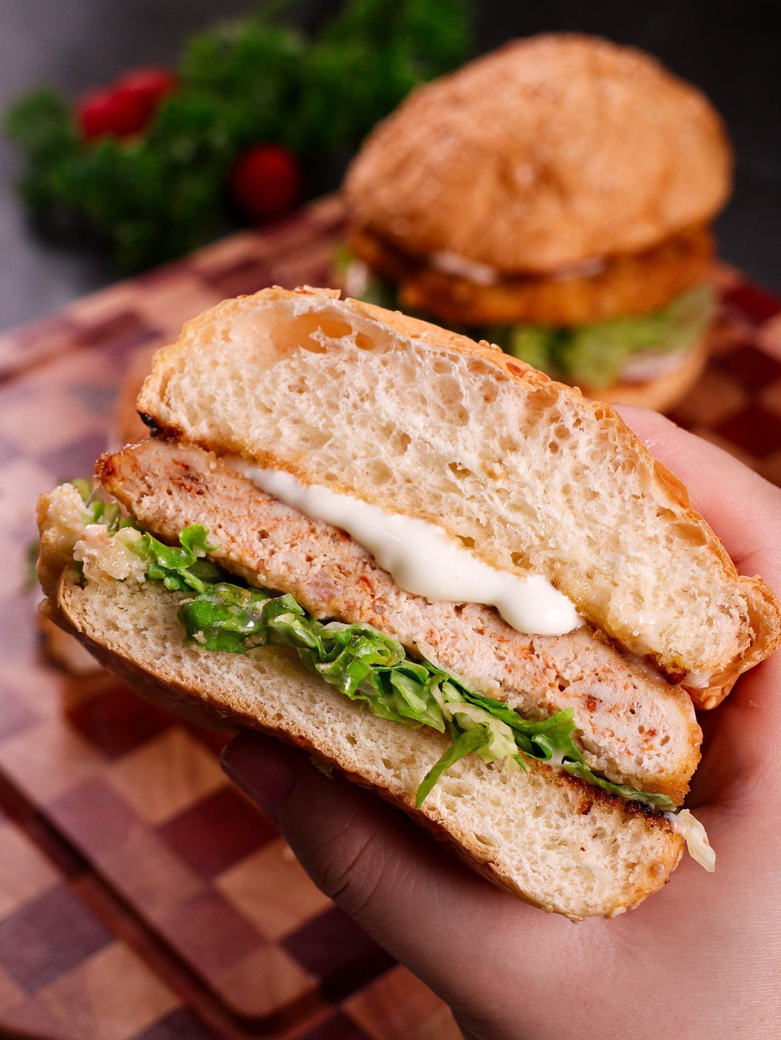 High protein spicy McChicken burger (healthy, easy & better than takeaway)