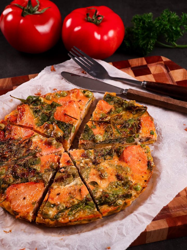 Low Carb Salmon Flourless Quiche