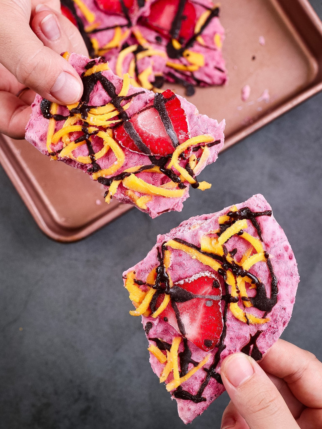 Strawberry Mango Yoghurt Bark
