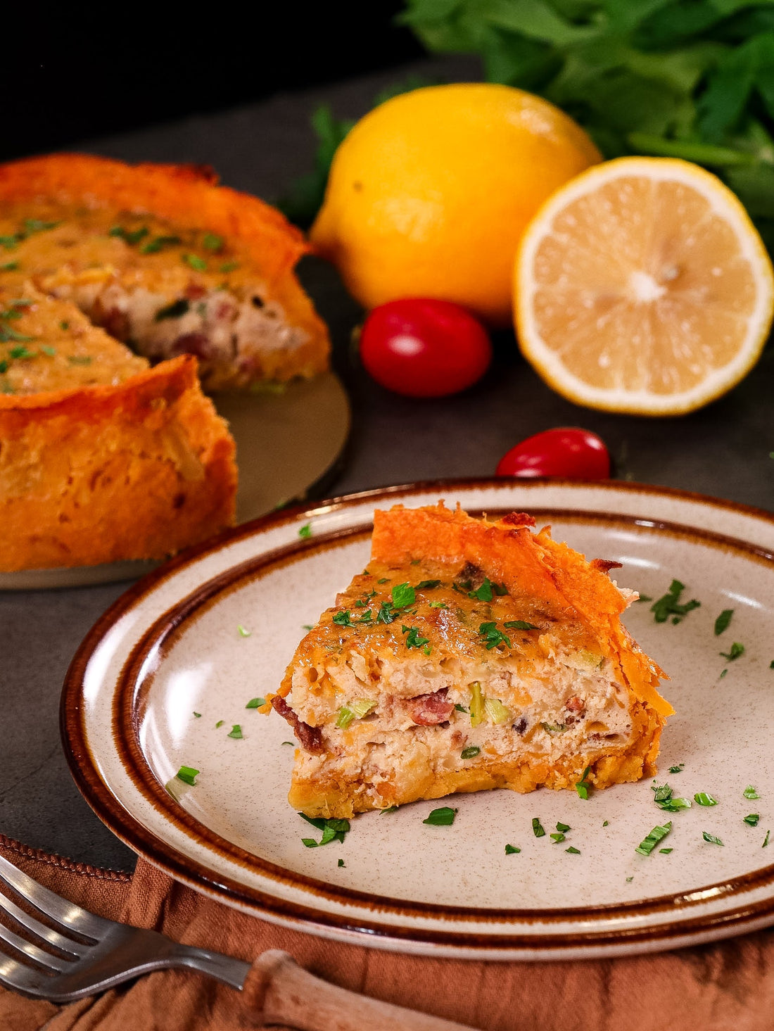 Sweet Potato Crust Quiche