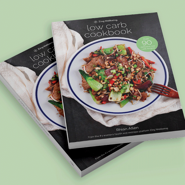 Image showcasing Low Carb Recipe Book | Zing Wellbeing
