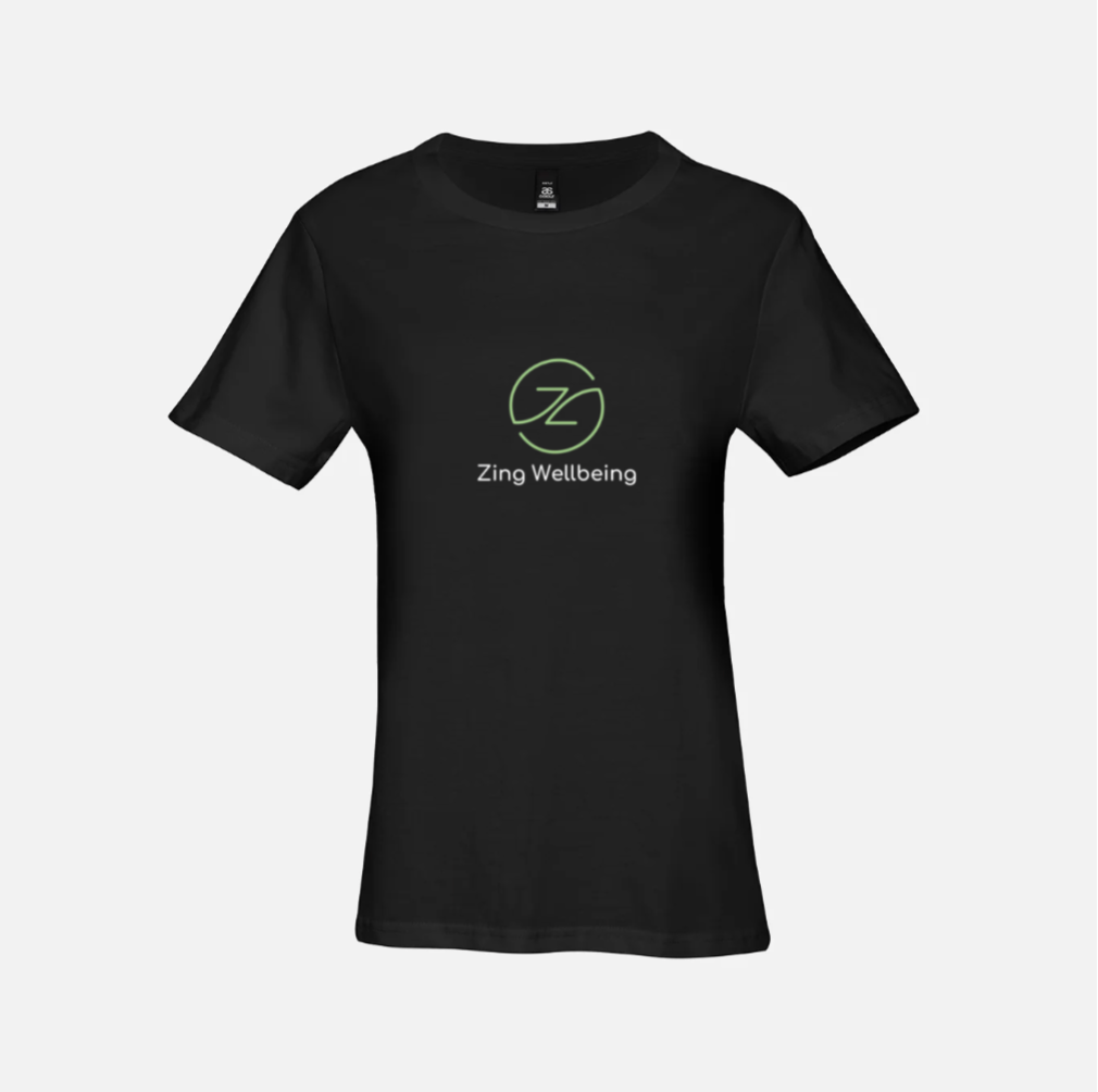 Zing Wellbeing Black T-Shirt