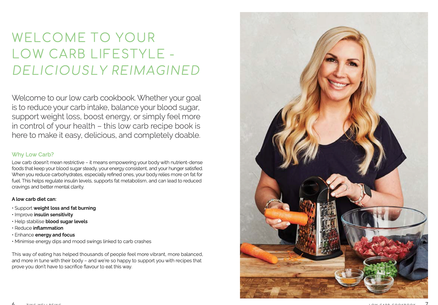 NEW! The Zing Wellbeing Low Carb Cookbook