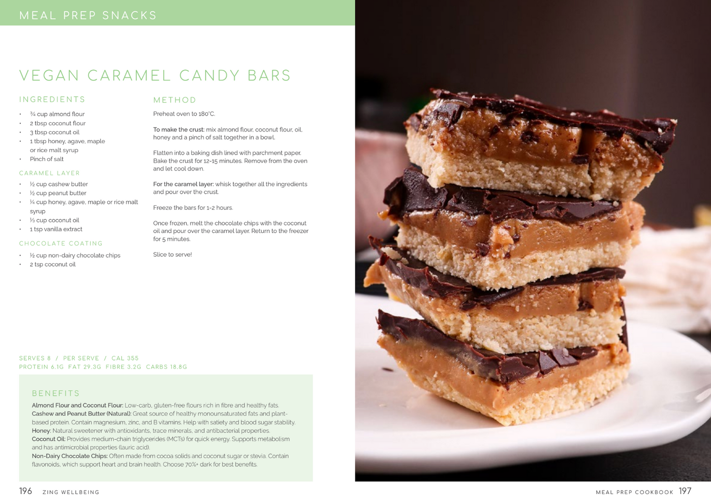 NEW Zing Wellbeing Meal Prep Cookbook in Hardback