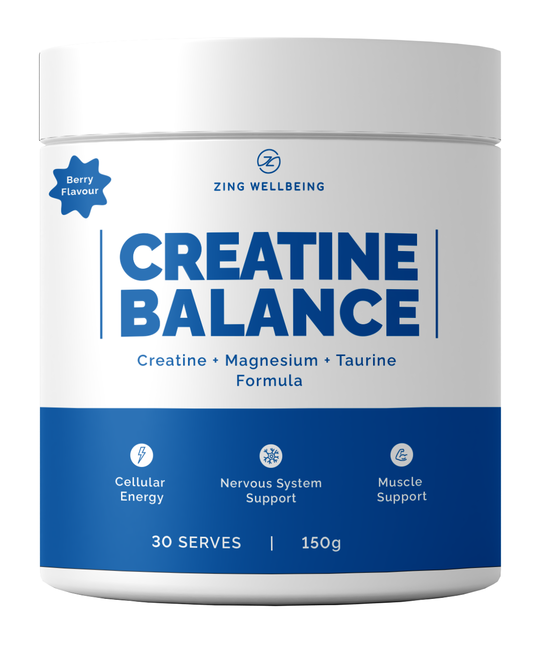 Zing Wellbeing Creatine Balance 3 in 1 creatine for women with magnesium and taurine