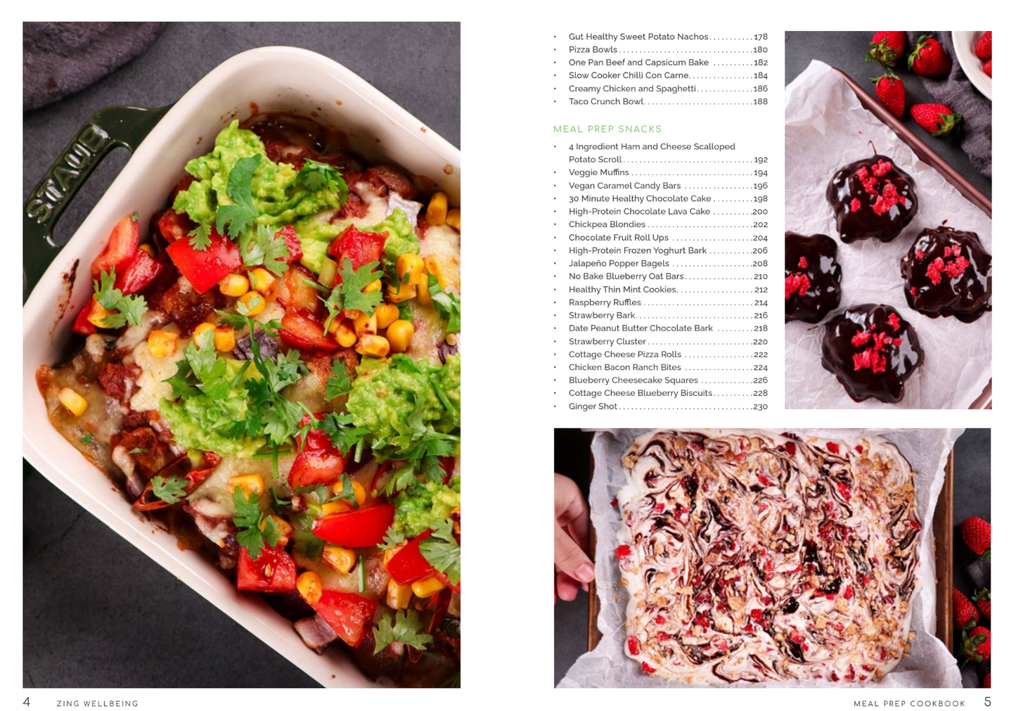 NEW Zing Wellbeing Meal Prep Cookbook in Hardback